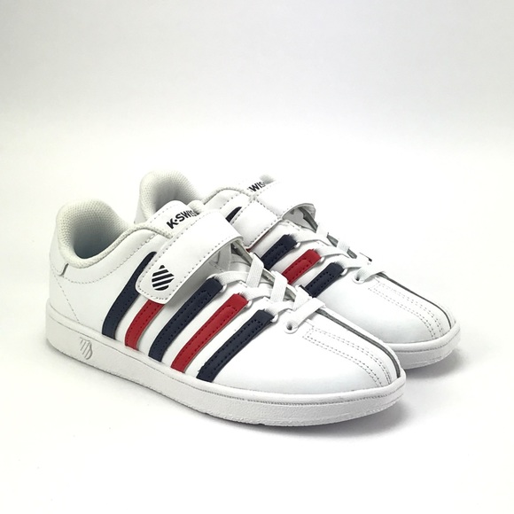 K Swiss Youth Varsity Classic Red White Blue Shoes - Picture 2 of 8